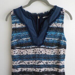 Karl Lagerfeld Paris Dress - Sleeveless Lace Blues - Size 2 (595)